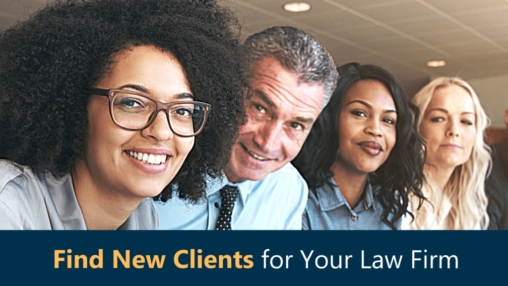 Team of attorneys at law firm having meeting about finding new clients with legal leads